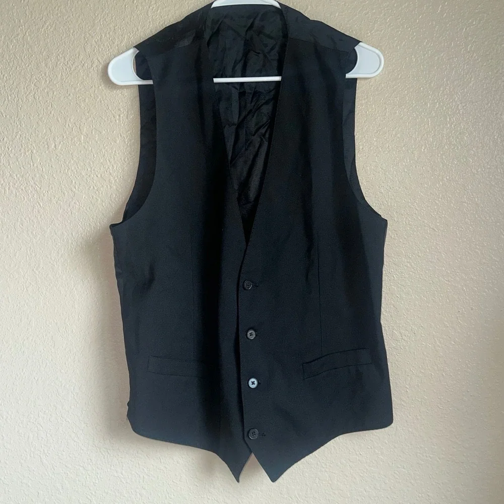 Dolce & Gabbana Staff Black Formal Waistcoat‎ Vest Adjustable Cinch Men 17.5x25